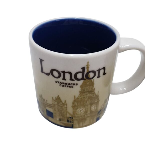 Starbucks London and England Espresso Mug Set of 2 Cream and Brown - Picture 11 of 12